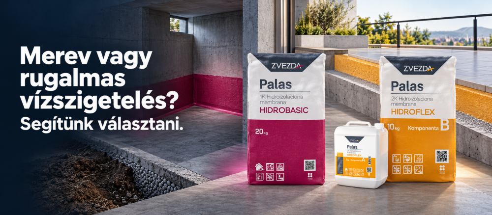 PALAS vízszigetelés: 1K merev vagy 2K rugalmas rendszer?