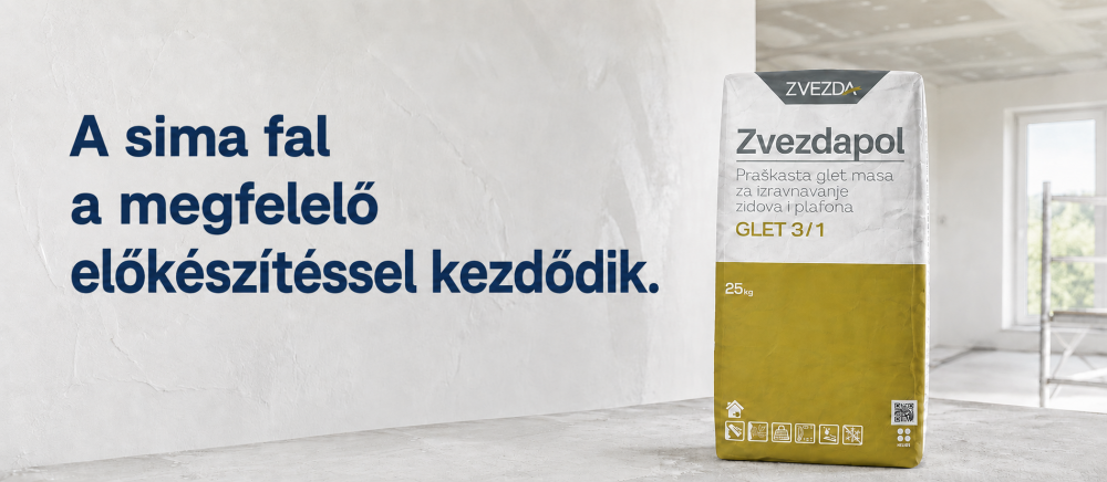 Zvezdapol 3in1 beltéri glett – sima fal festés előtt