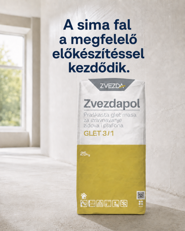 Zvezdapol 3in1 beltéri glett – sima fal festés előtt