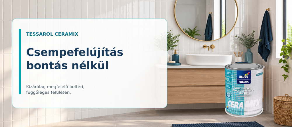 Csempefelújítás bontás nélkül TESSAROL Ceramix festékkel