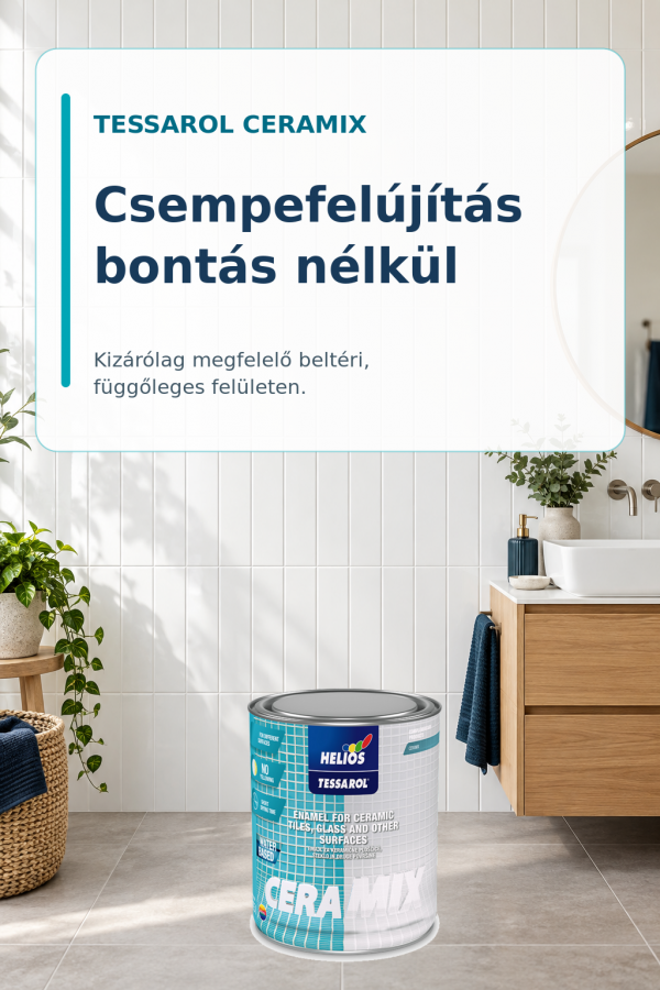 Csempefelújítás bontás nélkül TESSAROL Ceramix festékkel