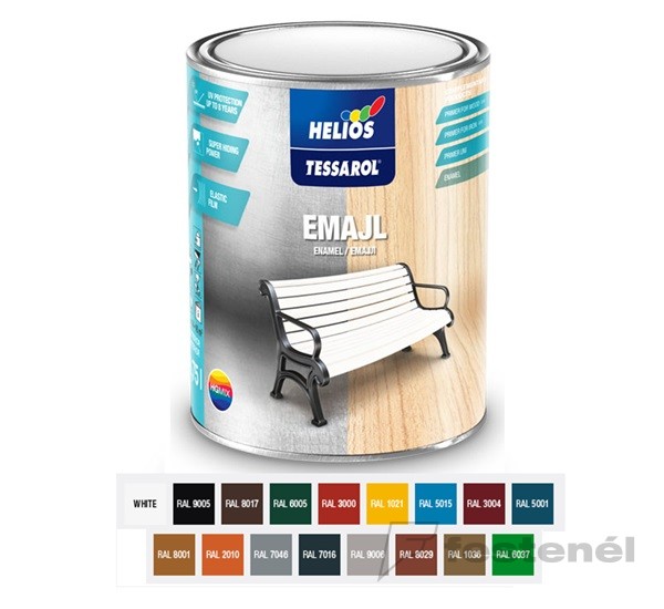 Tessarol mf. zománc fekete RAL9005 2,5 L