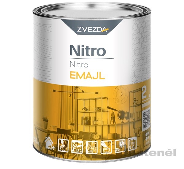 Nitro mf. zománc piros RAL3020 0,75 L KIFUTÓ